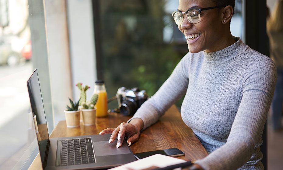 A woman enjoying fast funding services provided by North's POS services